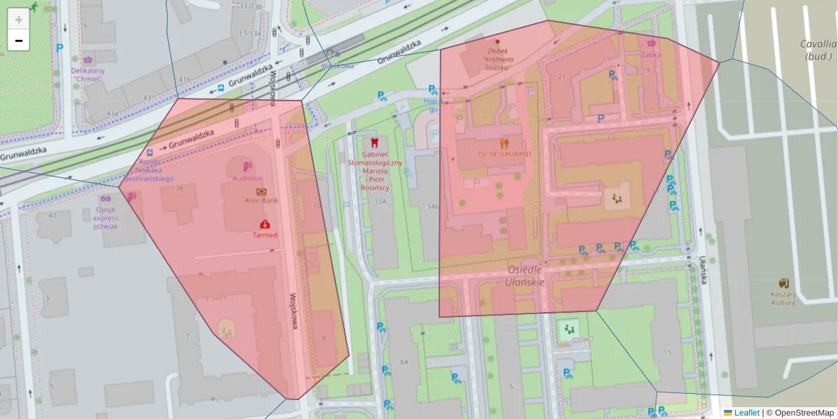 Szczegółowa mapa kodu pocztowego 60-786 z granicami, sąsiednimi kodami pocztowymi i urzędami pocztowymi