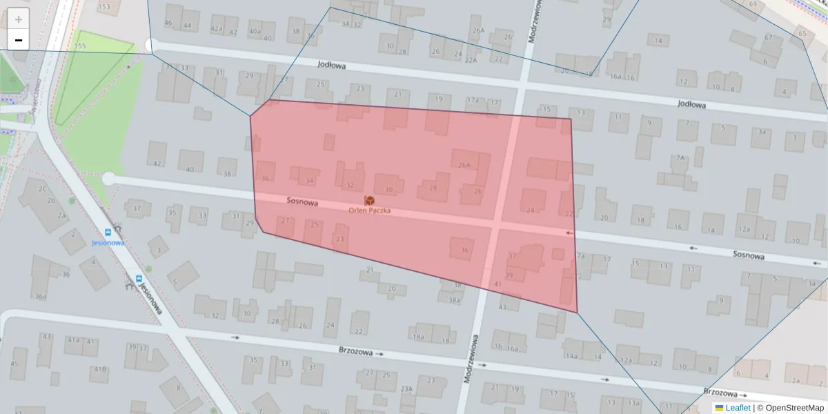Szczegółowa mapa kodu pocztowego 61-428 z granicami, sąsiednimi kodami pocztowymi i urzędami pocztowymi