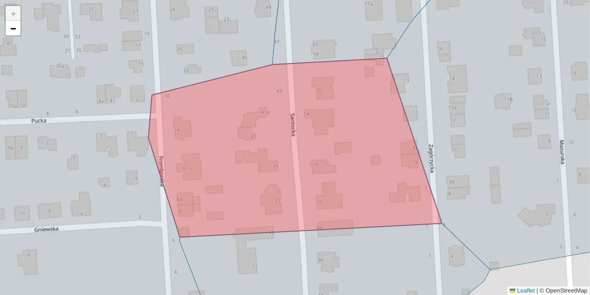 Szczegółowa mapa kodu pocztowego 61-431 z granicami, sąsiednimi kodami pocztowymi i urzędami pocztowymi