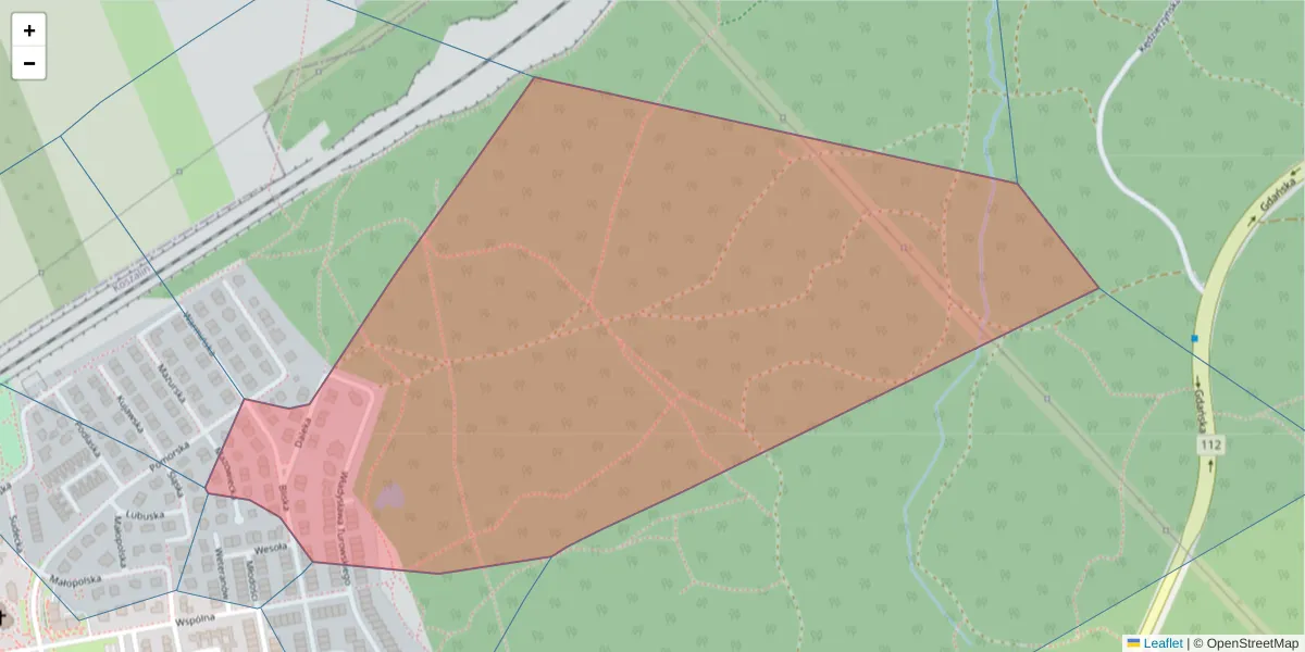 Szczegółowa mapa kodu pocztowego 75-373 z granicami, sąsiednimi kodami pocztowymi i urzędami pocztowymi