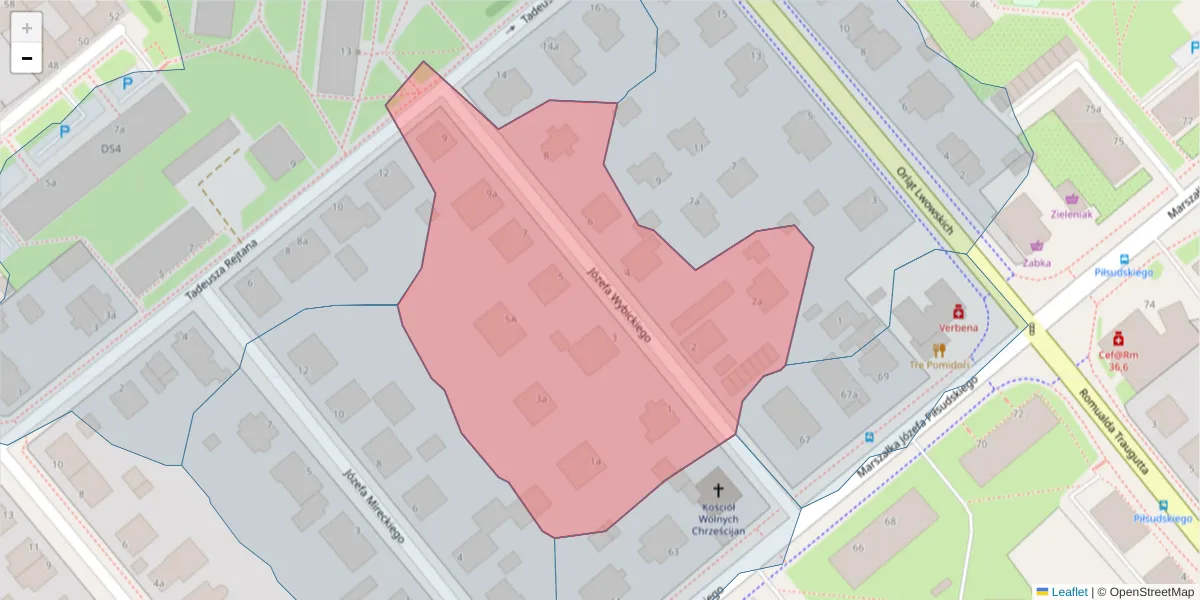Szczegółowa mapa kodu pocztowego 75-508 z granicami, sąsiednimi kodami pocztowymi i urzędami pocztowymi