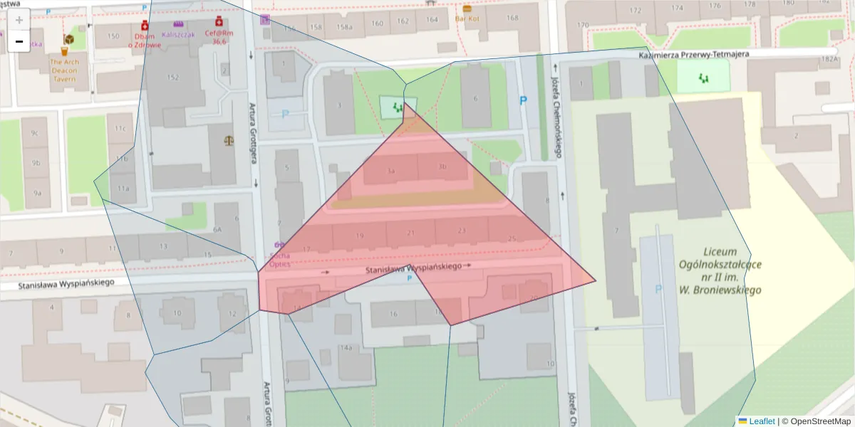 Szczegółowa mapa kodu pocztowego 75-629 z granicami, sąsiednimi kodami pocztowymi i urzędami pocztowymi