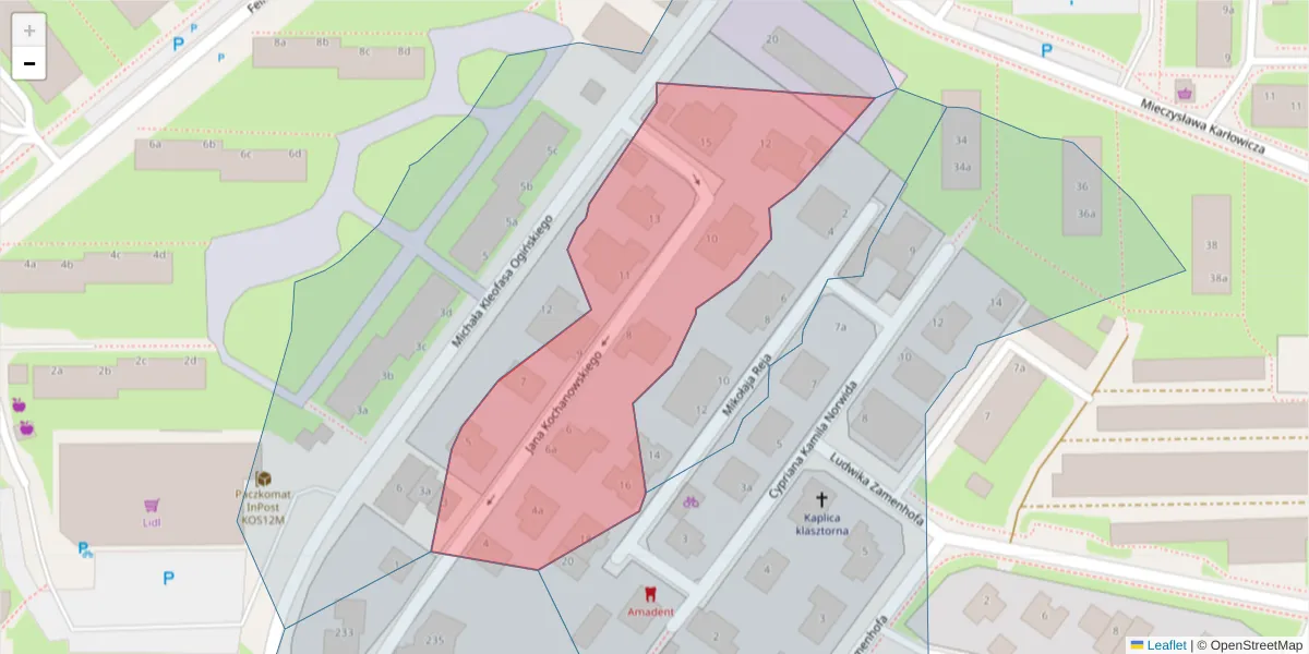 Szczegółowa mapa kodu pocztowego 75-658 z granicami, sąsiednimi kodami pocztowymi i urzędami pocztowymi