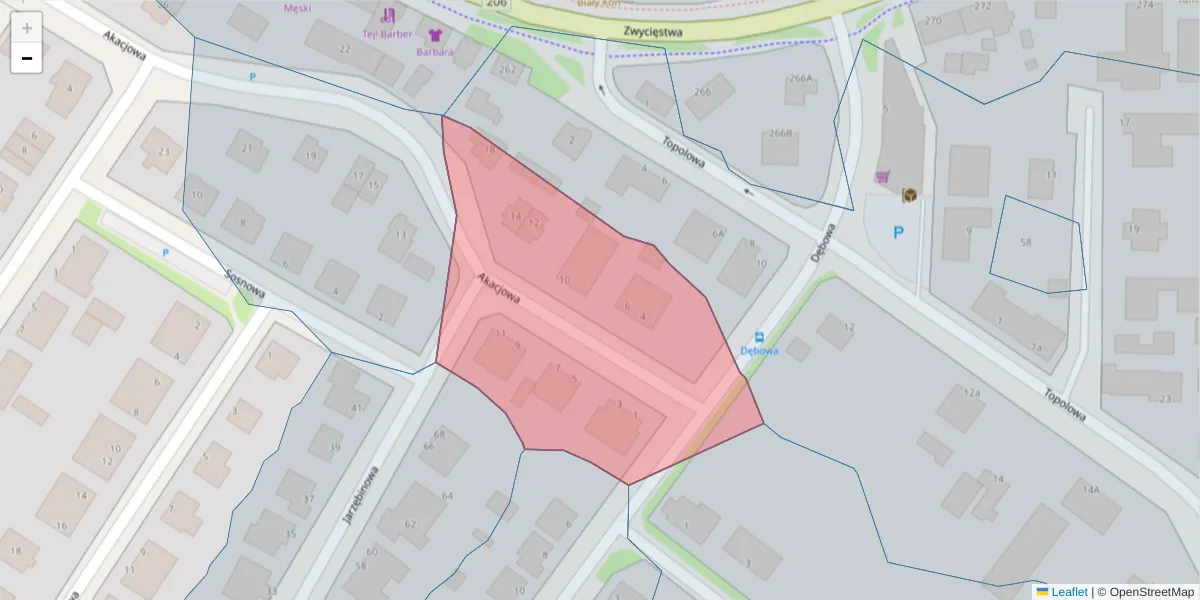Szczegółowa mapa kodu pocztowego 75-684 z granicami, sąsiednimi kodami pocztowymi i urzędami pocztowymi