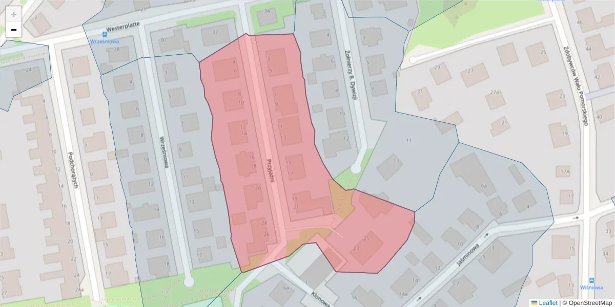 Szczegółowa mapa kodu pocztowego 75-693 z granicami, sąsiednimi kodami pocztowymi i urzędami pocztowymi