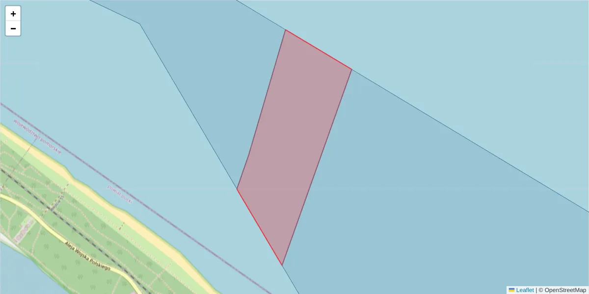 Szczegółowa mapa kodu pocztowego 84-141 z granicami, sąsiednimi kodami pocztowymi i urzędami pocztowymi