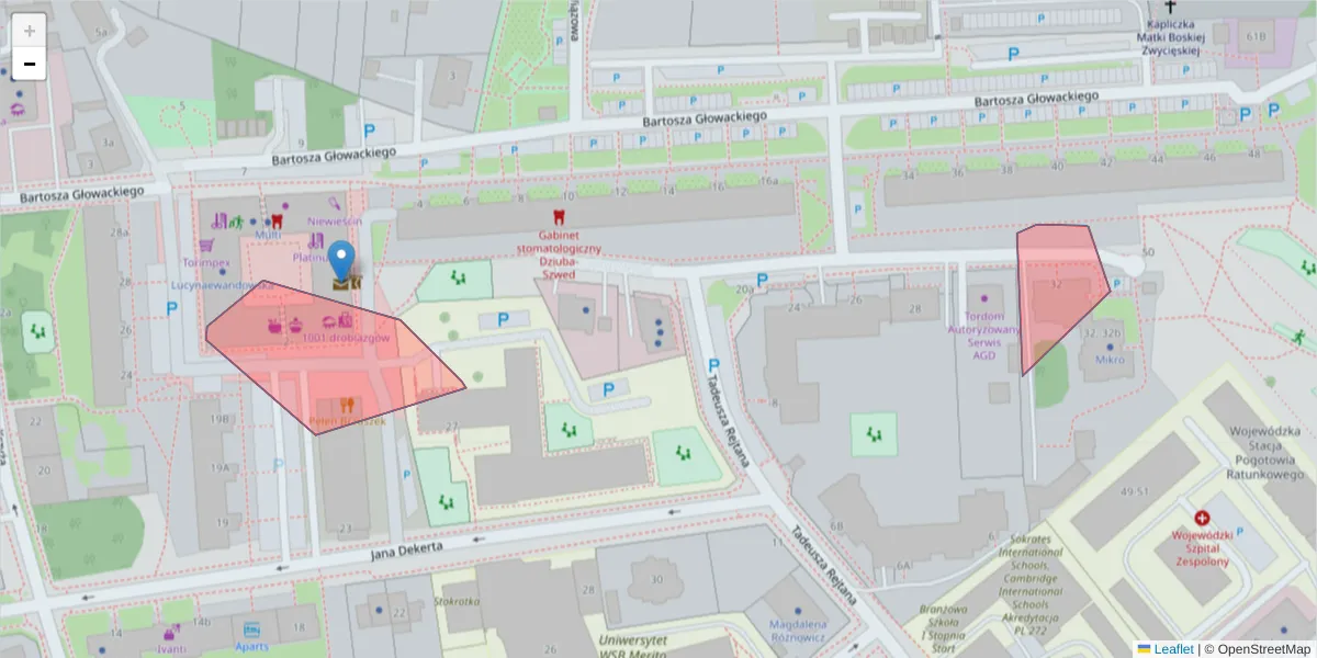 Szczegółowa mapa kodu pocztowego 87-113 z granicami, sąsiednimi kodami pocztowymi i urzędami pocztowymi