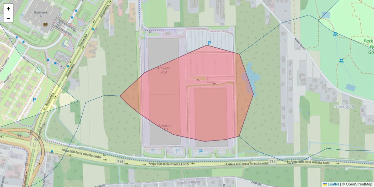 Szczegółowa mapa kodu pocztowego 90-231 z granicami, sąsiednimi kodami pocztowymi i urzędami pocztowymi