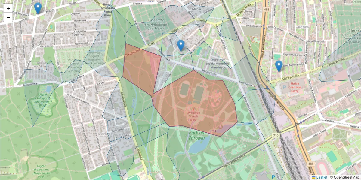 Szczegółowa mapa kodu pocztowego 94-203 z granicami, sąsiednimi kodami pocztowymi i urzędami pocztowymi