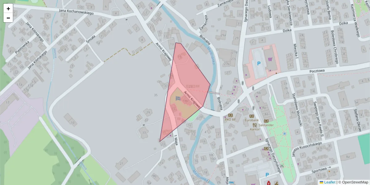 Szczegółowa mapa kodu pocztowego 95-920 z granicami, sąsiednimi kodami pocztowymi i urzędami pocztowymi